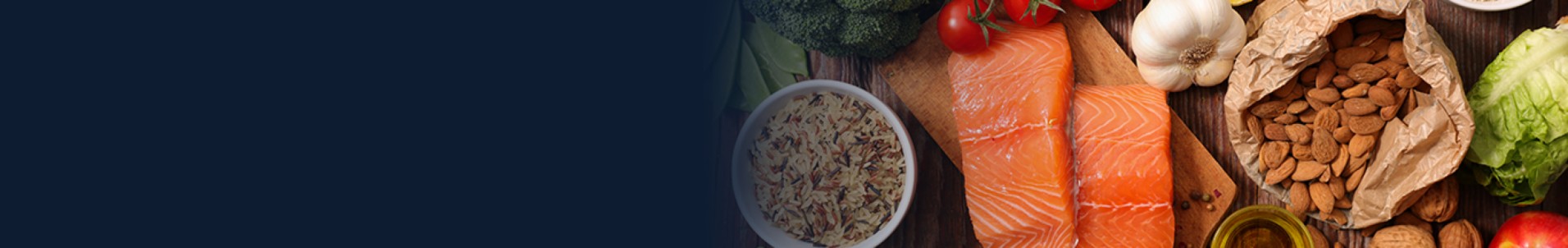 Options variées d’aliments sains.
