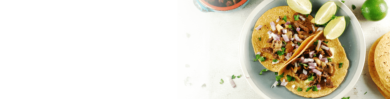 Tacos au bœuf et aux champignons banner
