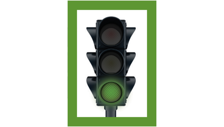 Feu de circulation vert.