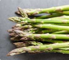 Asparagus heads.