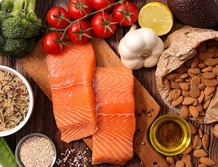 Variety of healthy food options.