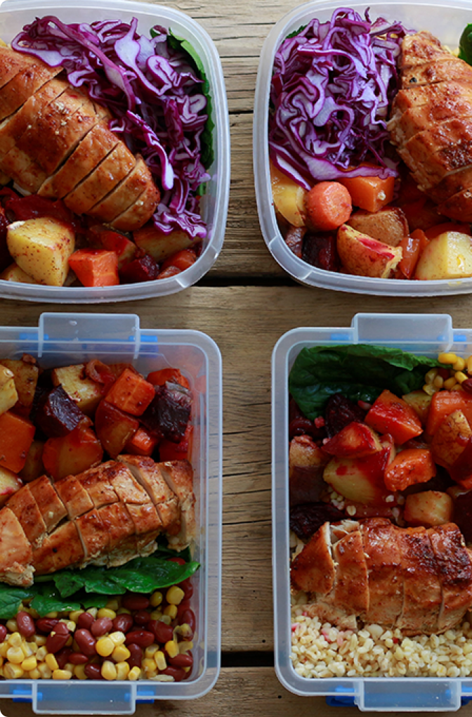 Healthy-meals in-plastic-containers