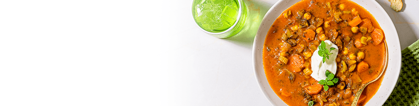 Soupe marocaine harira aux pois chiches