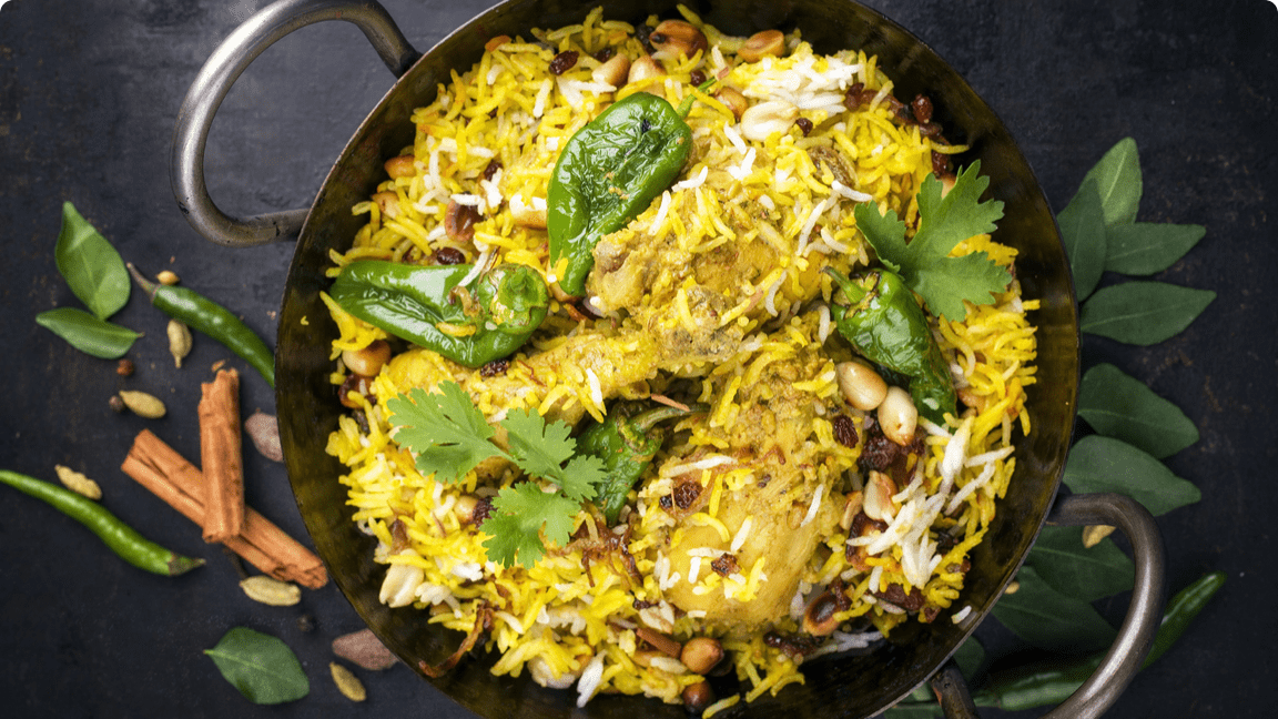 Chicken biryani. Chicken biryani.