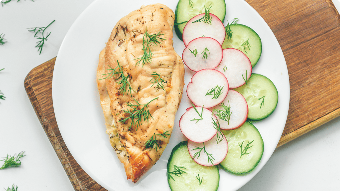 Turkey breast with dill dish. Turkey breast with dill dish.