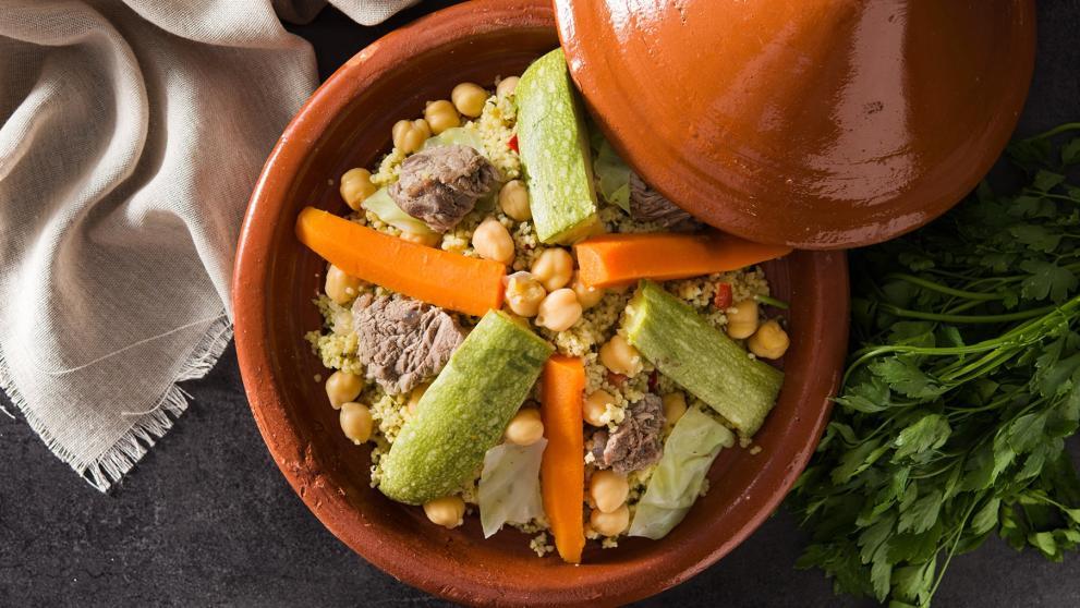 North African lamb with chickpeas and couscous.