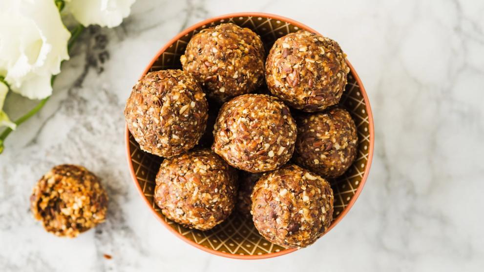 Chocolate almond bites.
