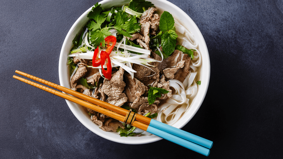 Vietnamese inspired beef noodle soup